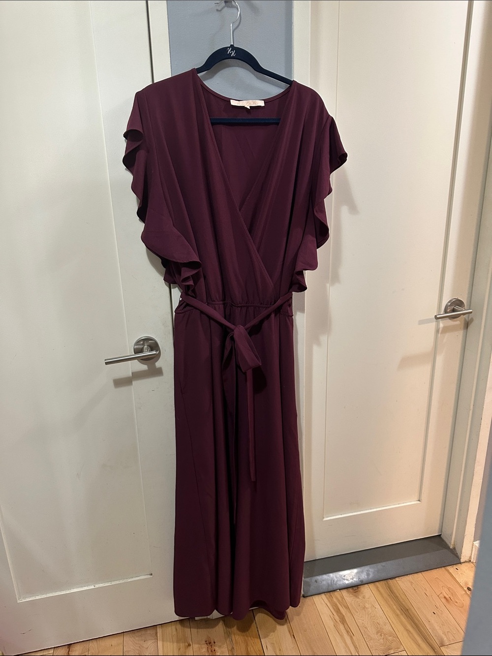 Hutch Burgundy Zia Cropped Jumpsuit Romper 3X
